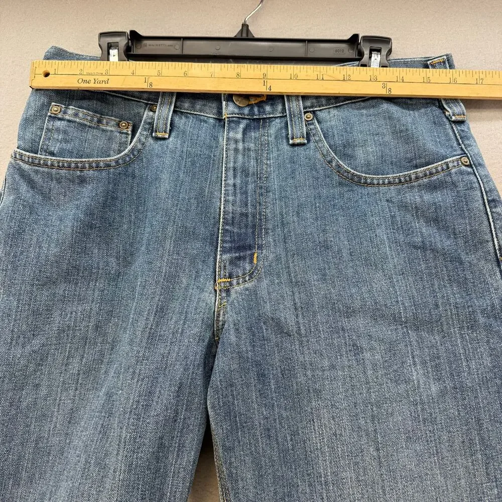 Carhartt Jeans Men's 32x33 Blue Straight Leg Work Wear Classic Fit Rugged